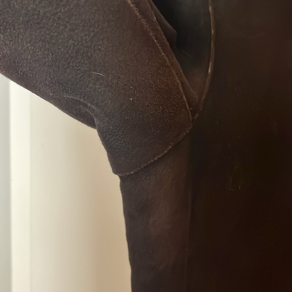 Vintage Cole Haan Country Brown Leather and Fur Coat Men’s Size Large - Picture 10 of 16